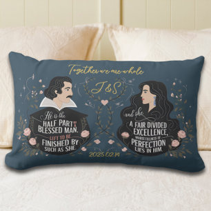 Coussin Rectangle Citation Élégante de Monogramme de Conte de Fées d