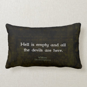 Coussin Rectangle Citation humoristique de William Shakespeare Witty