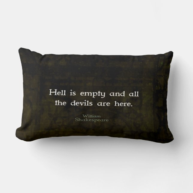 Coussin Rectangle Citation humoristique de William Shakespeare Witty (Recto)