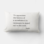 Coussin Rectangle Citation Inspiration Aristote Flocon de neige (Recto)