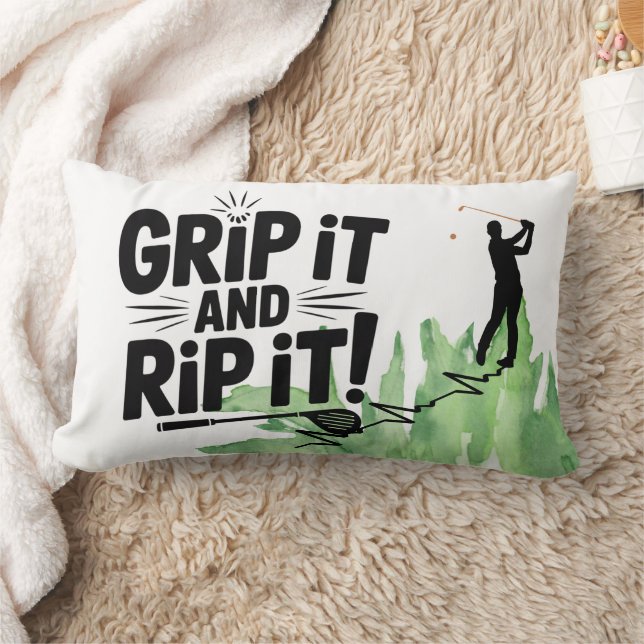 Coussin Rectangle Citations de golf Motivation drôle pour Golfer (Couverture)