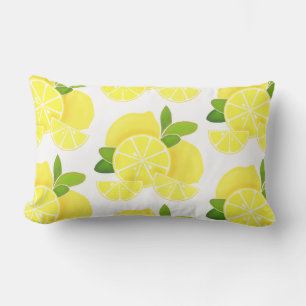 Coussin Rectangle Citron citron tranches de citron fruits tropicaux 