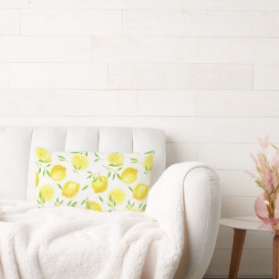 Coussin Rectangle Citrons et feuilles
