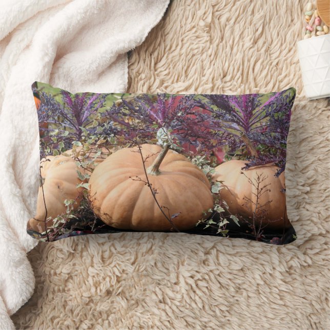 Coussin Rectangle Citrouilles et plantes d'automne   (Couverture)