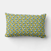 Coussin Rectangle Citrus frais et Motif de fleurs de citron (Verso)