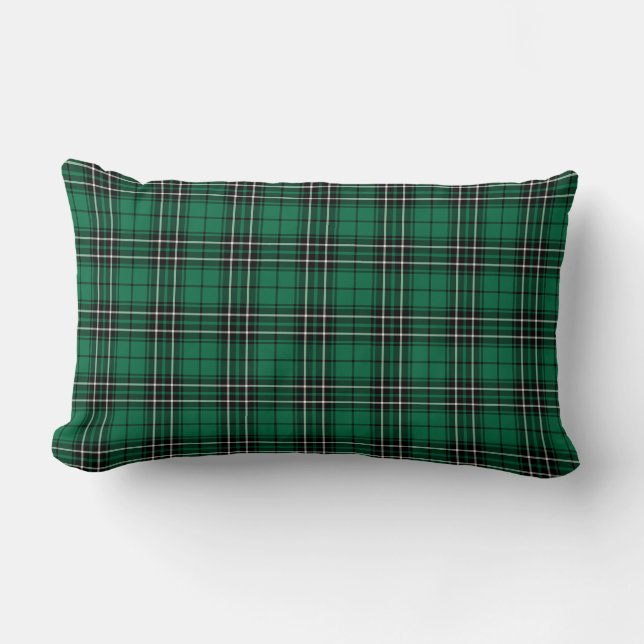 Coussin Rectangle Clan MacLean Chasse Tartan vert brillant Plaid (Recto)