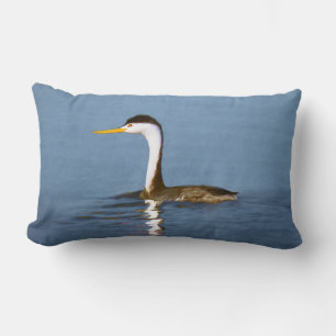 Coussin Rectangle Clark's Grebe Painting - Art original pour les ois