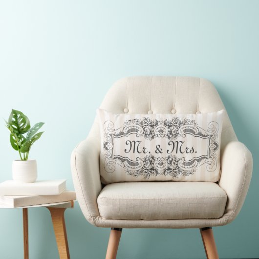 Coussin Rectangle Classic Stripes Style Victorien Cadre M. & Mme (Chaise)