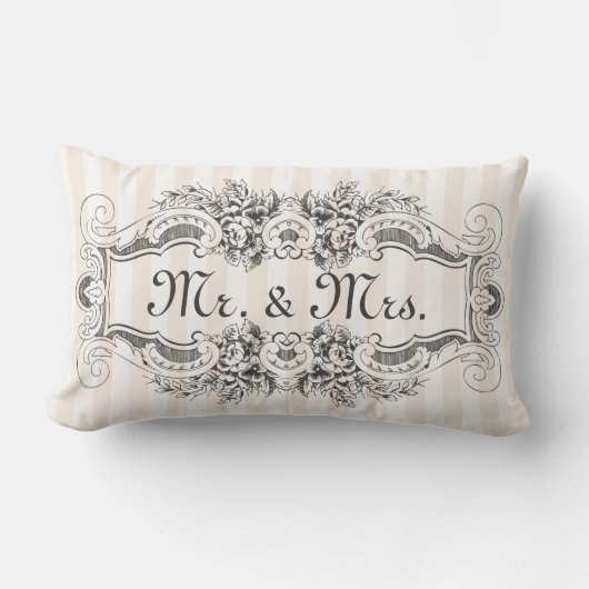 Coussin Rectangle Classic Stripes Style Victorien Cadre M. & Mme (Recto)