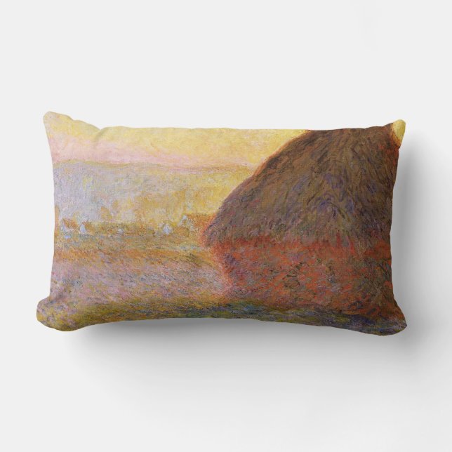 Coussin Rectangle Claude Monet Impressionniste Peinture Graystaks I (Recto)
