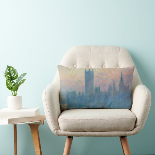 Coussin Rectangle Claude Monet Les maisons du Parlement Coucher de s (Chaise)
