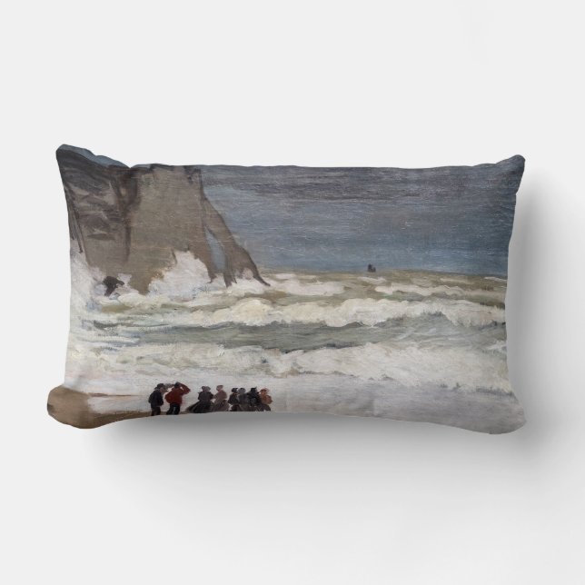 Coussin Rectangle Claude Monet - Mer Noire à Etretat (Recto)