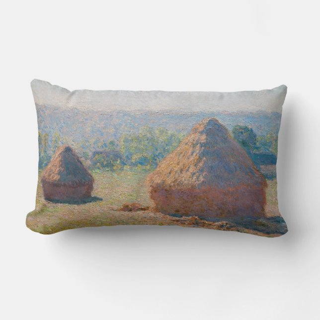 Coussin Rectangle Claude Monet - Meules, fin de l'été (Recto)