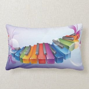 Coussin Rectangle Clavier abstrait coloré