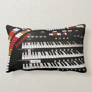 Coussin Rectangle Clavier d'orgue antique personnalisé Lumbar