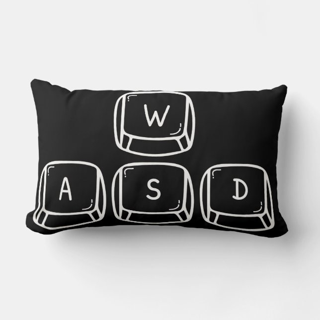 Coussin Rectangle Clavier W S A D Jeu (Recto)