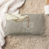 Coussin Rectangle Clé de mon coeur Dove Swirl Flourish Gris Collage (Couverture)