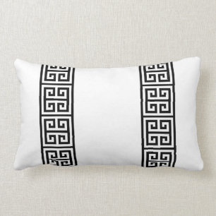 Coussin Rectangle Clé grecque en blanc