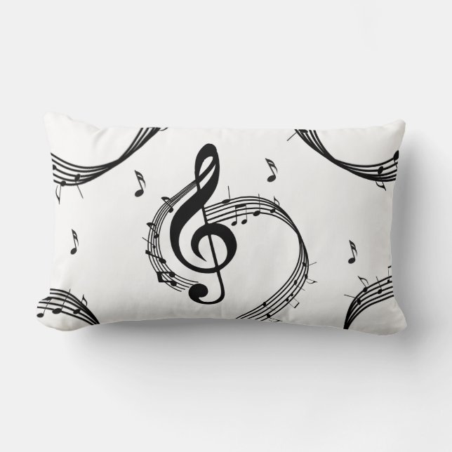 Coussin Rectangle Climactic G Clef Music (Recto)