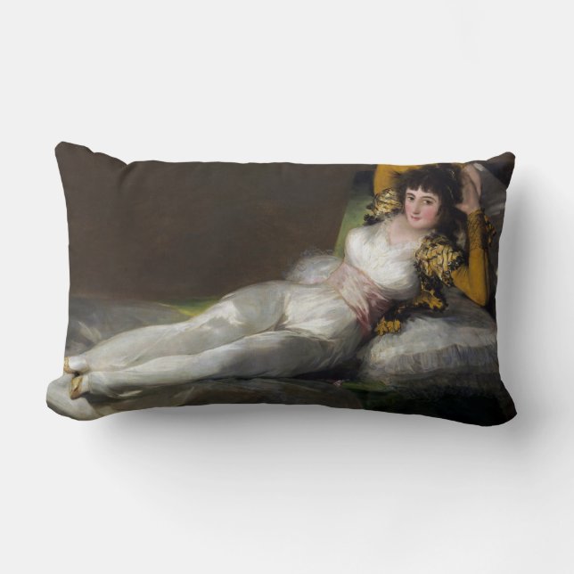 Coussin Rectangle Clothed Maja (par Francisco Goya) (Recto)