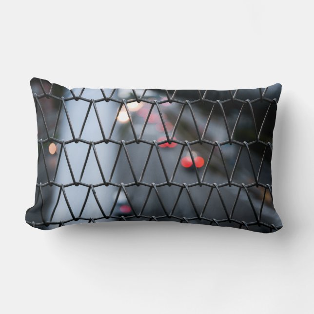 Coussin Rectangle Clôture de lien de chaîne (Recto)