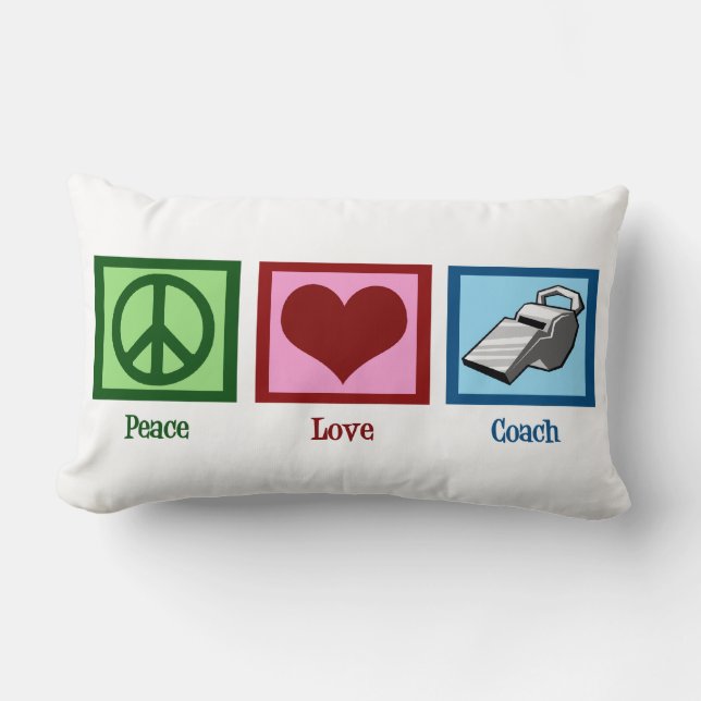 Coussin Rectangle Coach Peace Love (Recto)