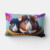 Coussin Rectangle Cochons d'Inde amusants et mignons  (Verso)