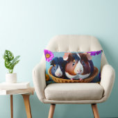 Coussin Rectangle Cochons d'Inde amusants et mignons  (Chaise)