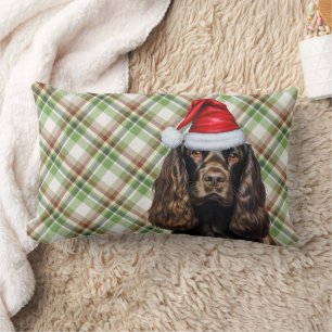 Coussin Rectangle Cocktail de Noël de foie Spaniel Chien de vacances