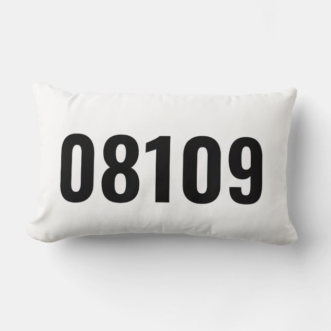 Coussin Rectangle Code postal personnalisé (Recto)
