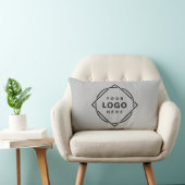 Coussin Rectangle Code QR noir élégant et élégant (Chaise)