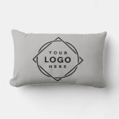 Coussin Rectangle Code QR noir élégant et élégant (Recto)