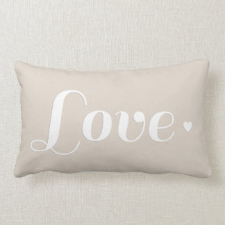 Coussin Rectangle Coeur d'amour beige de Linen
