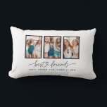 Coussin Rectangle Coeur de script mignon moderne multi photo meilleu<br><div class="desc">Coeur de script mignon moderne multi photo meilleurs amis triptyque cadeau</div>