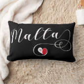 Coussin Rectangle Coeur du drapeau maltais, Malte (Couverture)