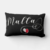 Coussin Rectangle Coeur du drapeau maltais, Malte (Verso)