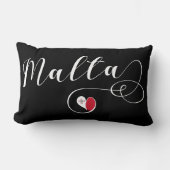 Coussin Rectangle Coeur du drapeau maltais, Malte (Recto)
