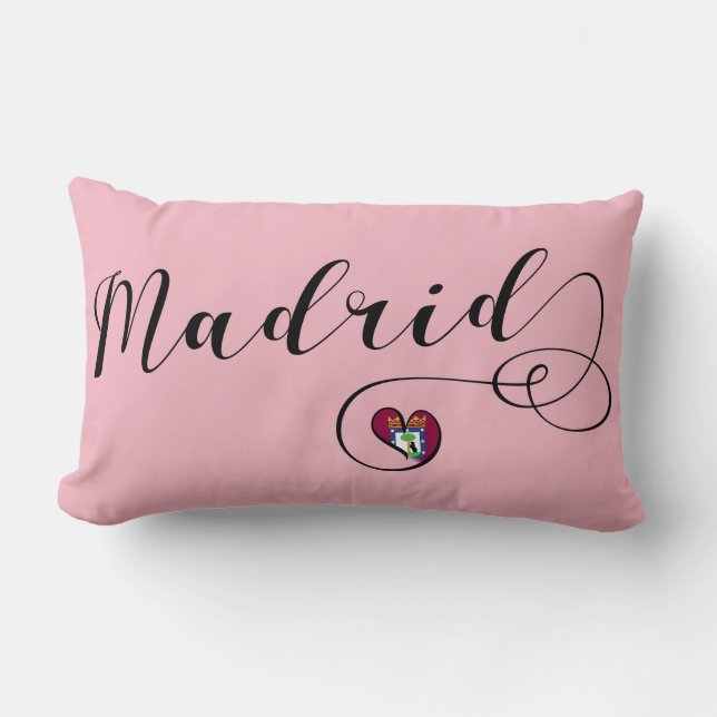 Coussin Rectangle Coeur Madrid Cushion, espagnol (Recto)