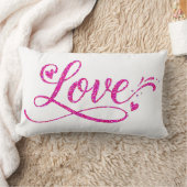 Coussin Rectangle Cœurs d'amour Anniversaire de mariage Femme Mère F (Couverture)