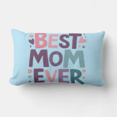 Coussin Rectangle Cœurs mignons et fleurs Meilleure maman de tous le (Recto)