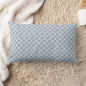 Coussin Rectangle Coeurs rayés bleus sur gris caillou (Couverture)