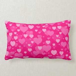Coussin Rectangle Coeurs sur le rose Girly
