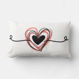 Coussin Rectangle Cœurs & Tourbillons