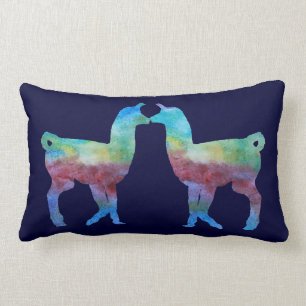Coussin Rectangle Coilorwashed embrassant des lamas