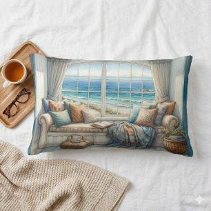 Coussin Rectangle Coin de fenêtre côtier confortable Cottagecore