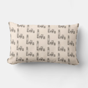 Coussin Rectangle Coin des amateurs de livres en lin