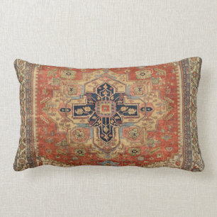 COUSSIN RECTANGLE COJÍN LUMBAR MOTIF VINTAGE PERSE SYMÉTRIQUE