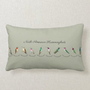 Coussin Rectangle Colibri nord-américain vert