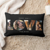 Coussin Rectangle Collage d'amour moderne découpé pour la Saint-Vale (Couverture)