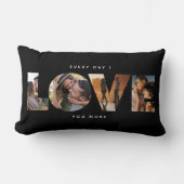 Coussin Rectangle Collage d'amour moderne découpé pour la Saint-Vale (Recto)